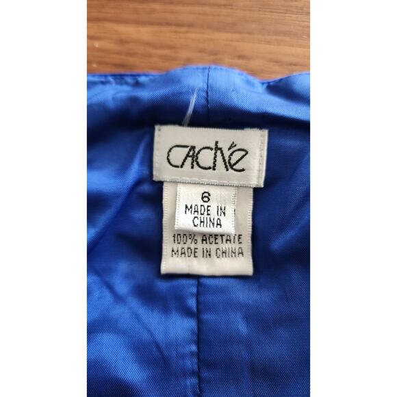 Cache Silk Dress 6 Halter Ruched Waist Vintage Y2K Scarf Hem Fairy Prom Wedding - Picture 6 of 7